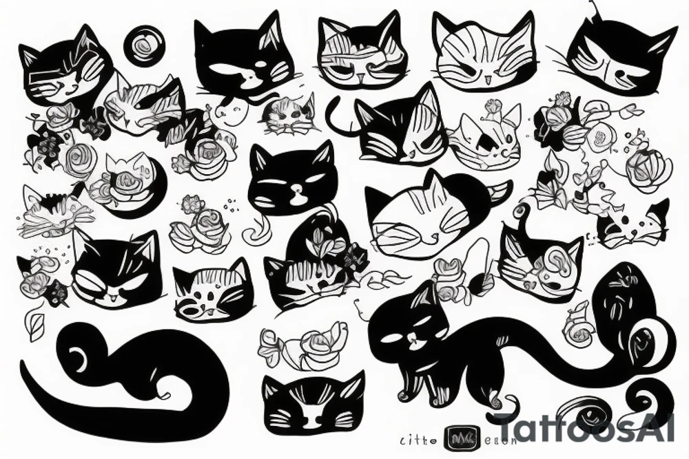 little cats tattoo idea