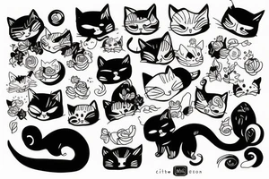 little cats tattoo idea