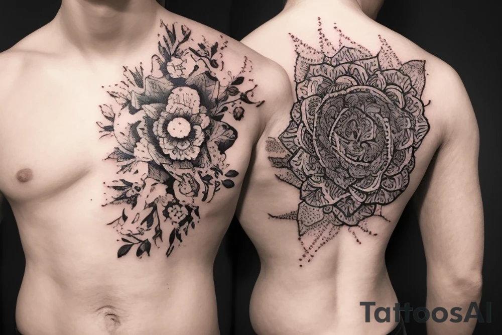 кот мудрец в окружении маленьких котят думает о жизни куря трубку tattoo idea