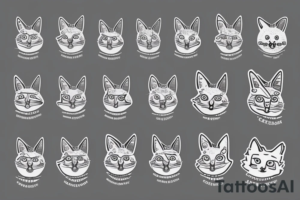 old gray cat like Jewish orthodox tattoo idea