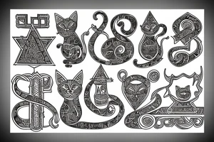 old cat like Jewish orthodox tattoo idea