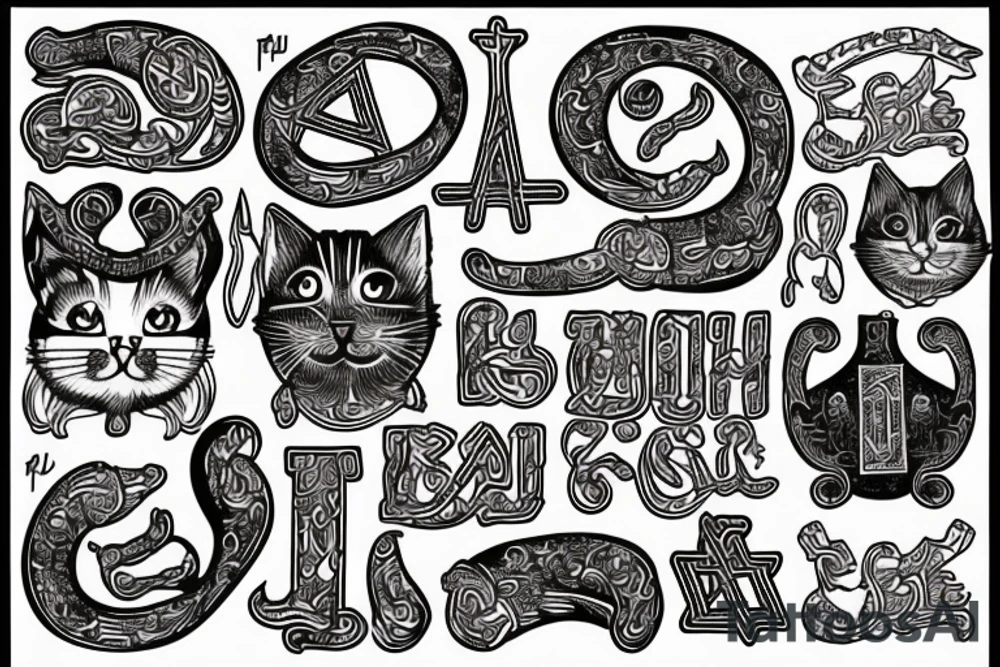 old cat like Jewish orthodox tattoo idea