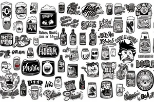 beer comic tattoo idea