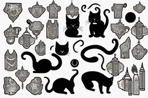 korat cat like Jewish orthodox tattoo idea
