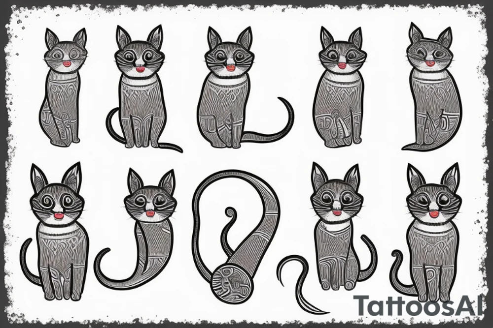 korat cat like Jewish orthodox tattoo idea