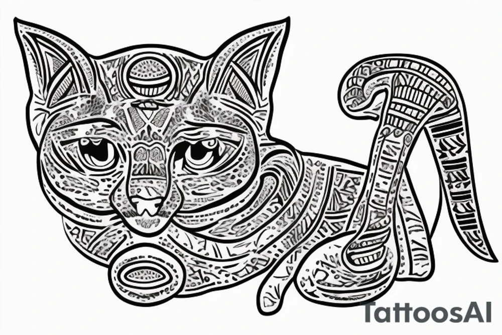 korat cat reading torah tattoo idea