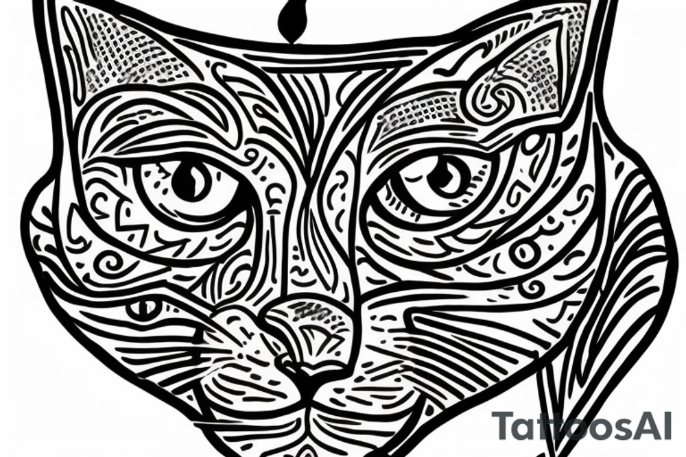 korat cat reading torah tattoo idea