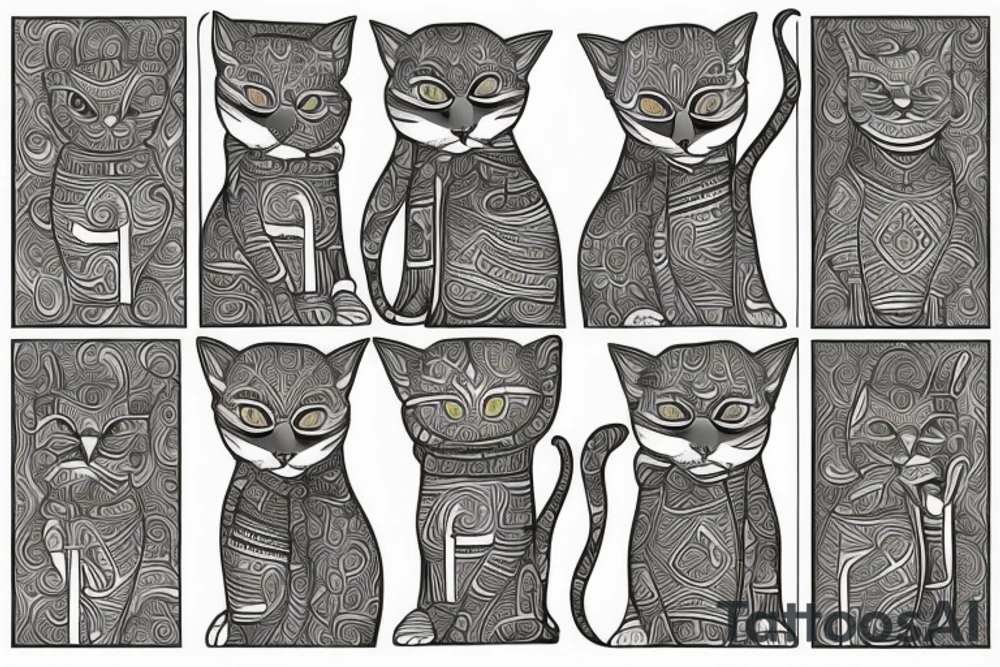 korat cat reading torah tattoo idea