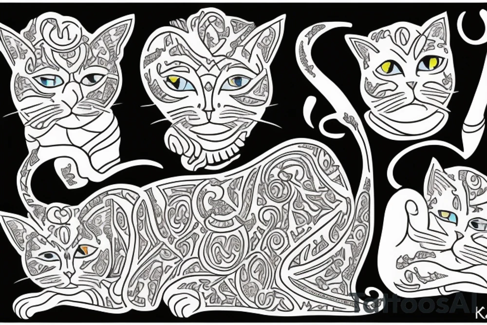 korat cat reading torah tattoo idea