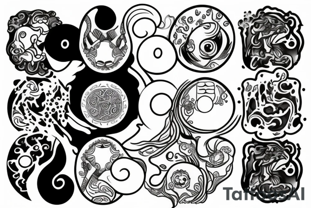 yin and yang tattoo idea