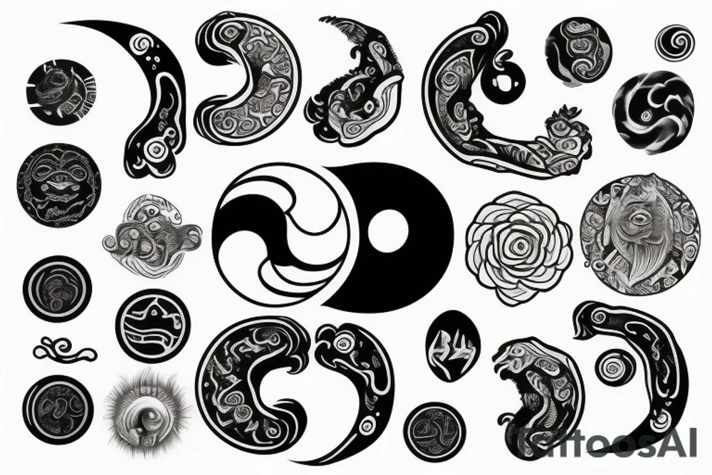 yin and yang tattoo idea