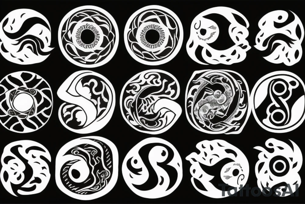 yin and yang tattoo idea