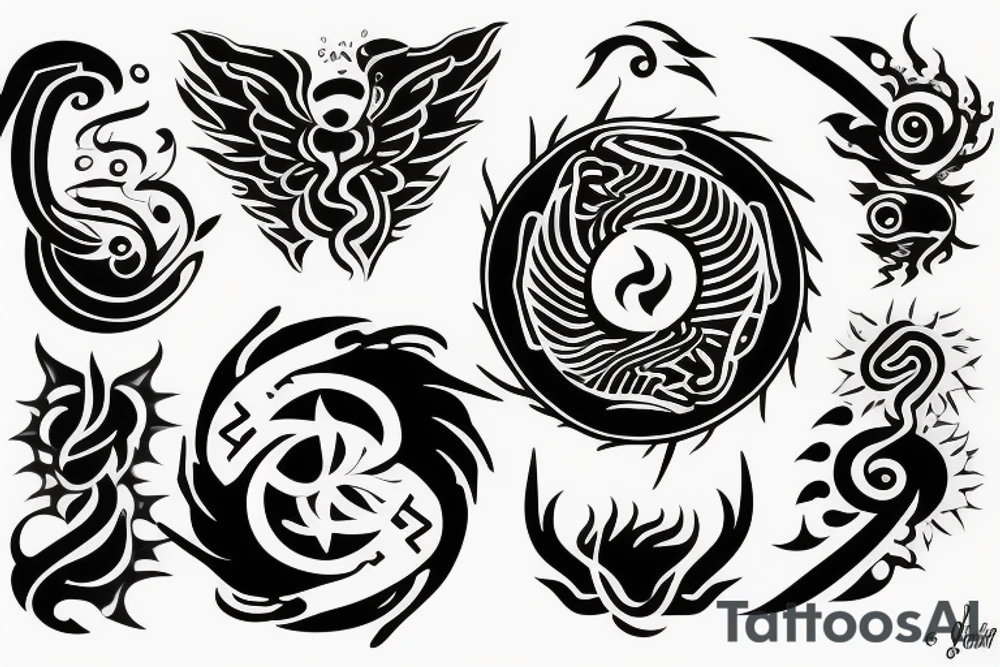 yin and yang tattoo idea