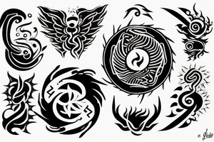 yin and yang tattoo idea