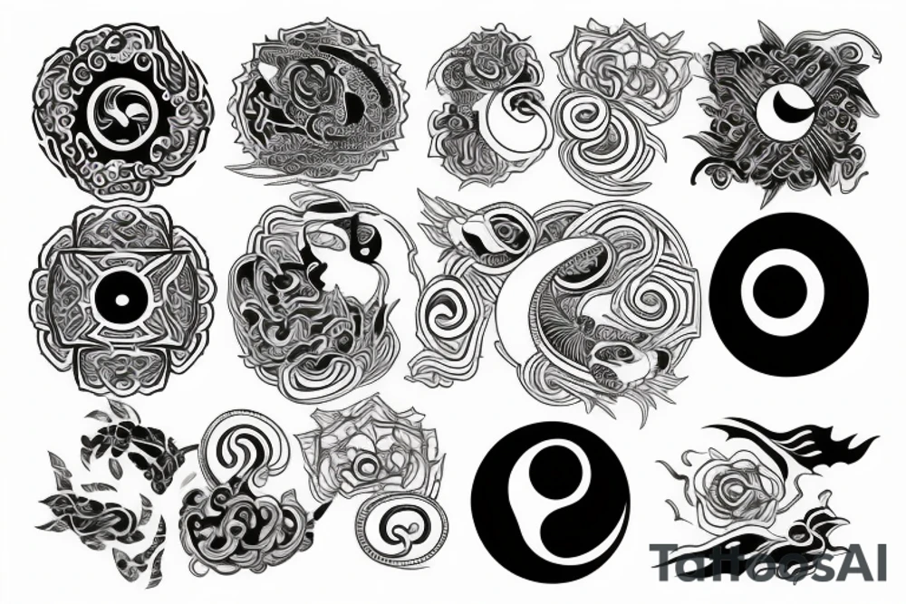 yin and yang tattoo idea