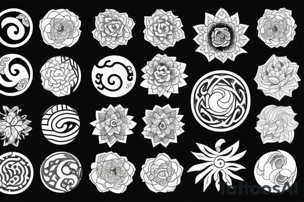 yin and yang in harmony tattoo idea