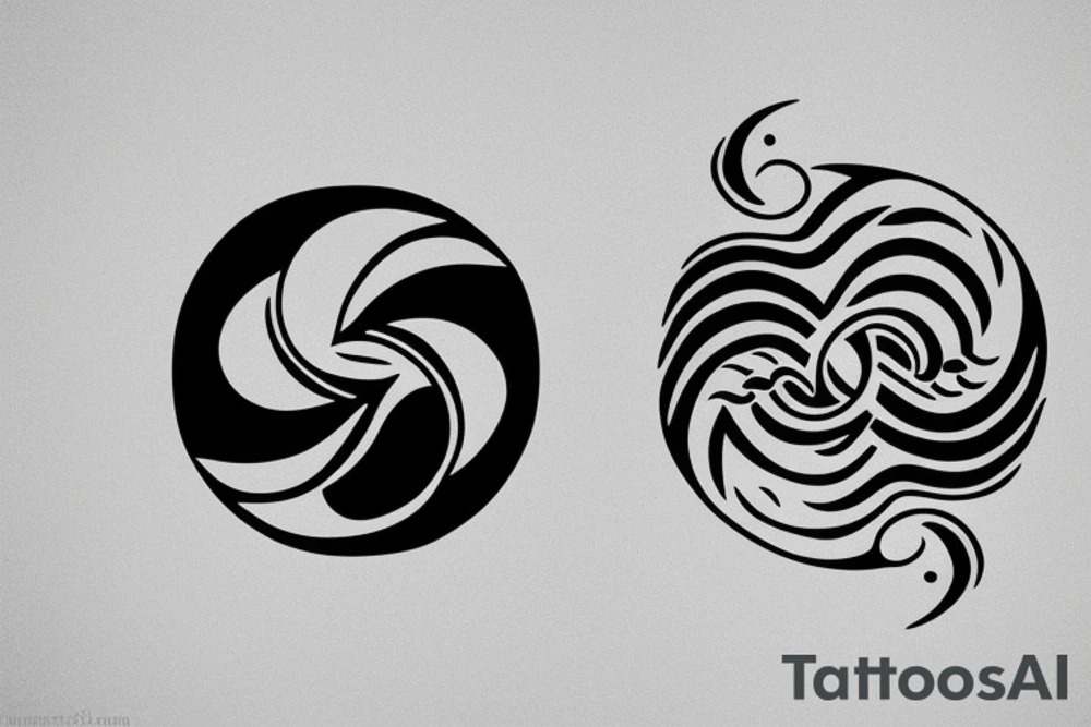 yin and yang in harmony tattoo idea