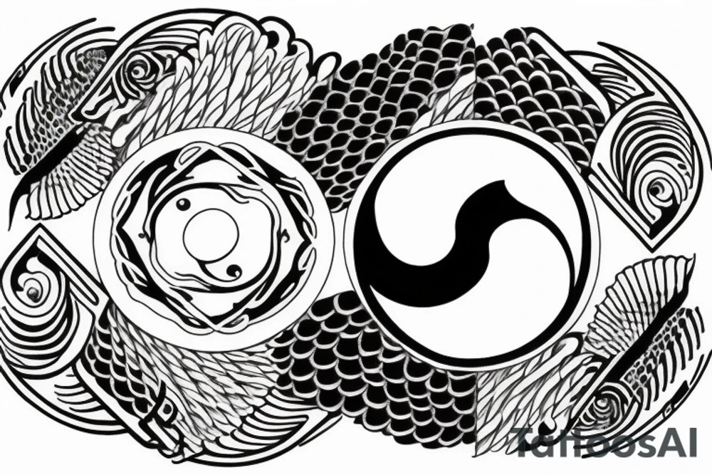 yin and yang in harmony tattoo idea