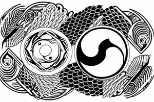 yin and yang in harmony tattoo idea
