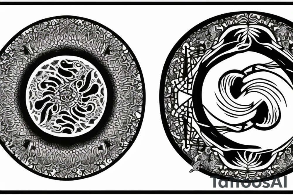 yin and yang in harmony tattoo idea