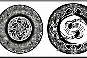 yin and yang in harmony tattoo idea