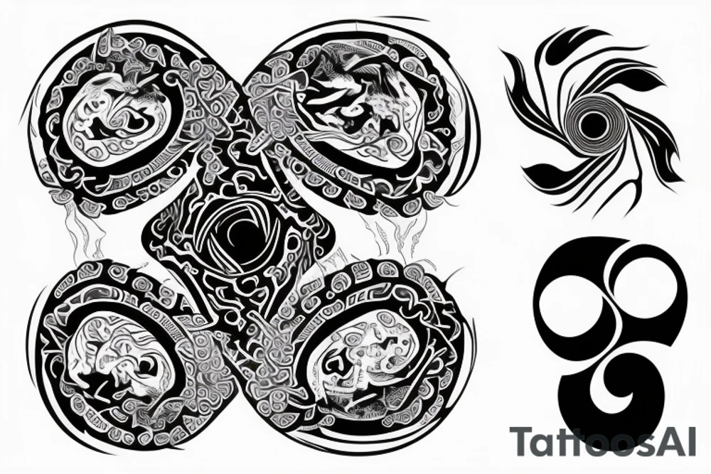 yin and yang in harmony tattoo idea