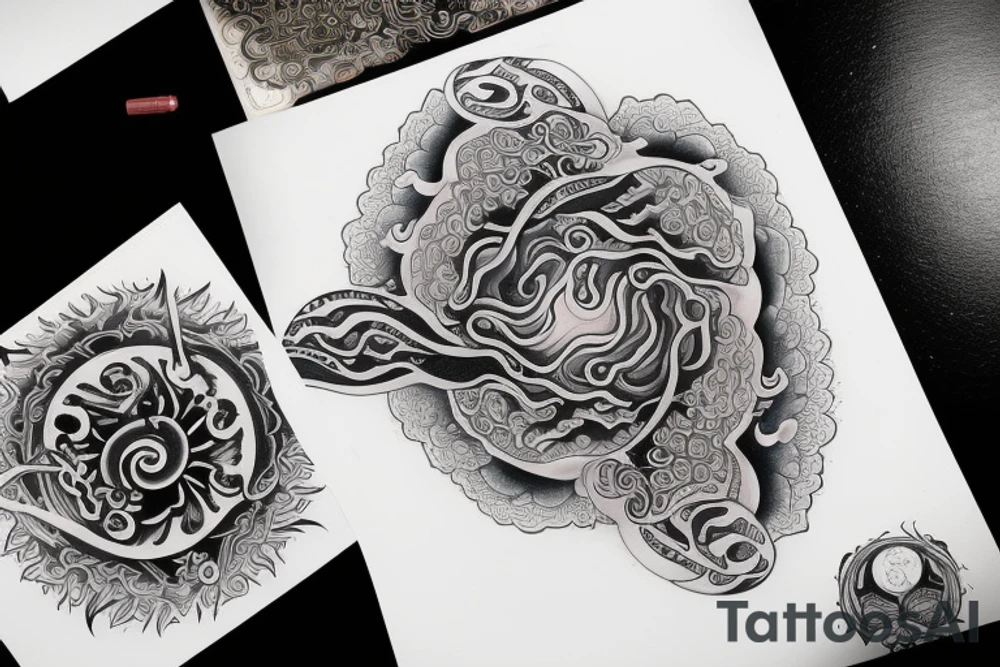 yin and yang in harmony tattoo idea