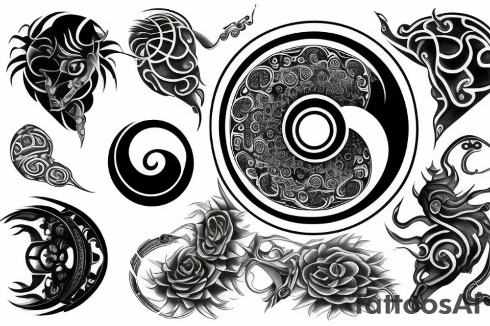 yin and yang in harmony tattoo idea