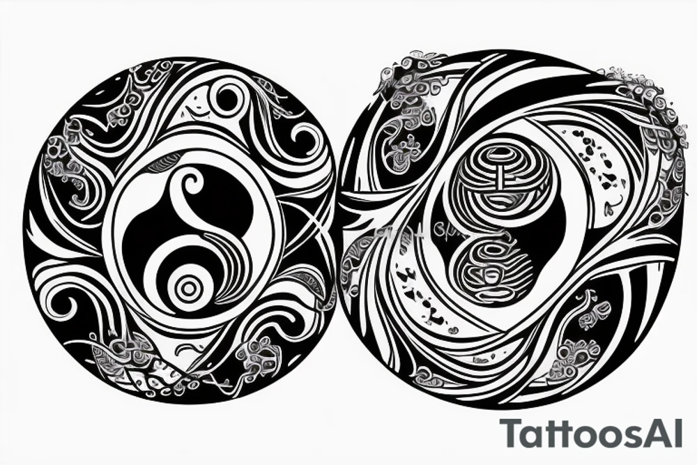 yin and yang in harmony tattoo idea