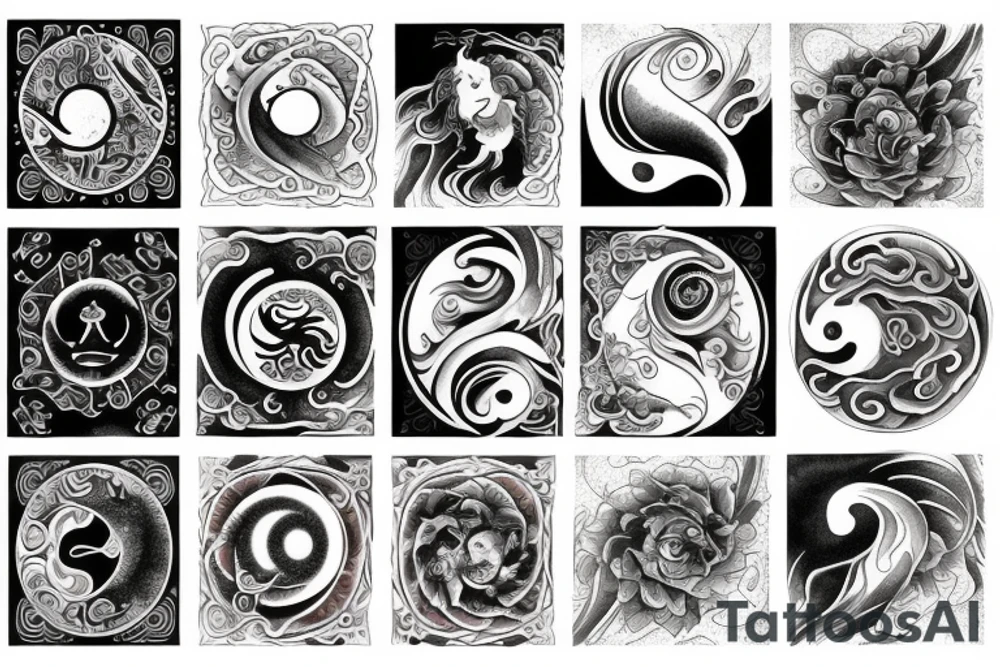 yin and yang in harmony tattoo idea