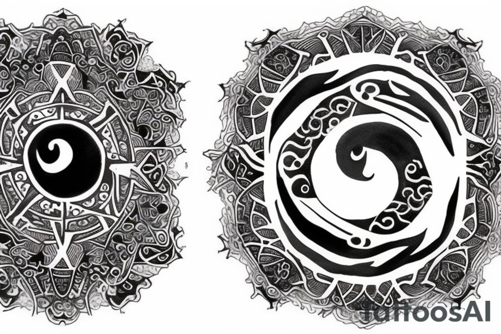 yin and yang in harmony tattoo idea
