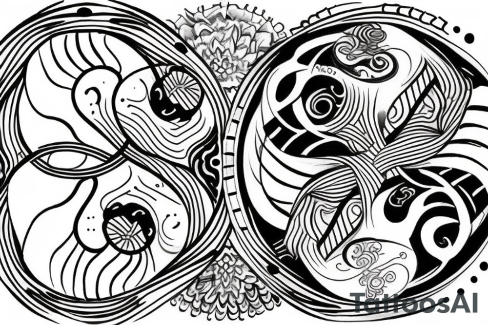 yin and yang in harmony tattoo idea