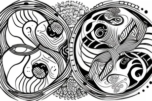 yin and yang in harmony tattoo idea