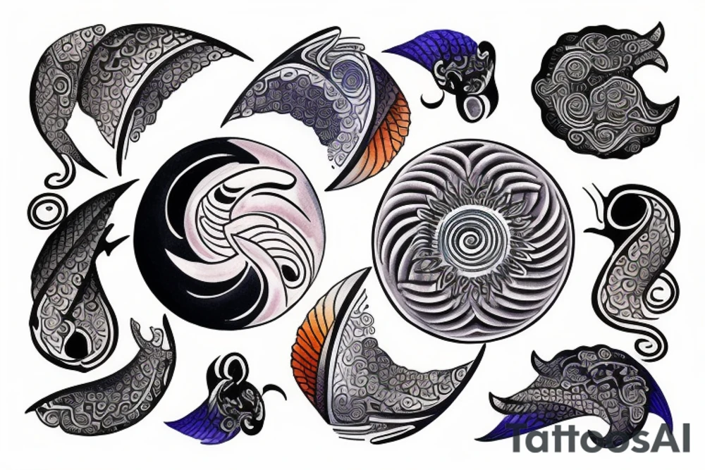 yin and yang in harmony tattoo idea