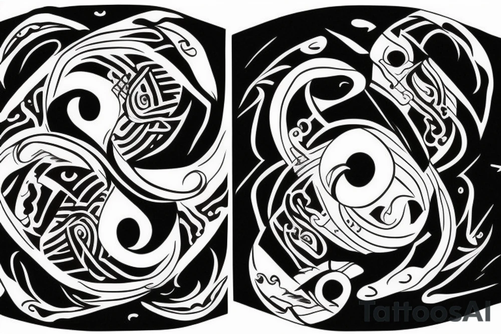 yin and yang in harmony tattoo idea