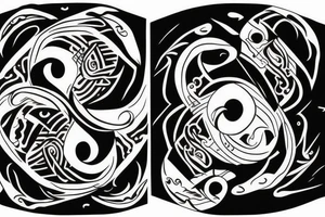 yin and yang in harmony tattoo idea