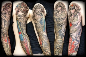 Full sleeve tattoo zelda tattoo idea