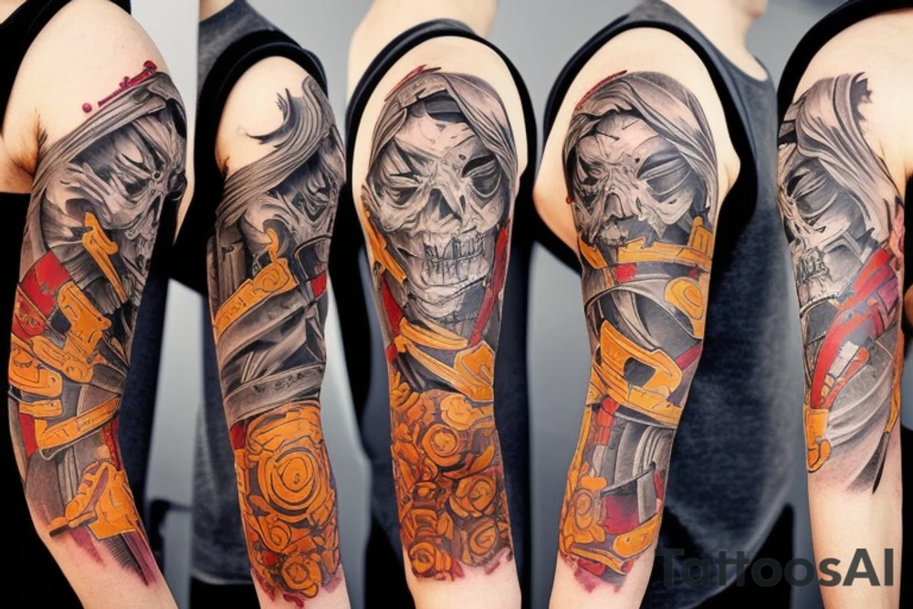 Full sleeve tattoo borderlands tattoo idea