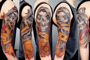 Full sleeve tattoo borderlands tattoo idea