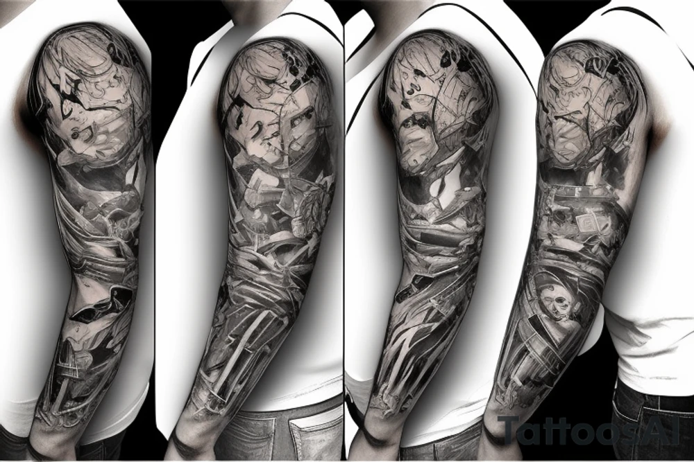 Full sleeve tattoo borderlands tattoo idea