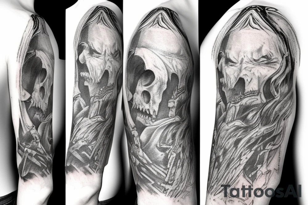 Lord of the Rings full sleeve tattoo idea