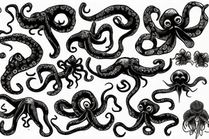 Orchid octopus tattoo idea