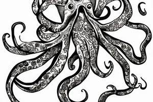 Orchid octopus tattoo idea