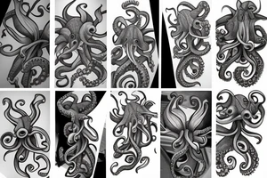 Orchid octopus tattoo idea