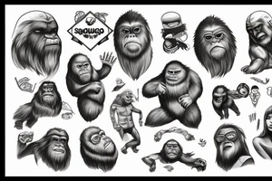 Sasquatch tattoo idea