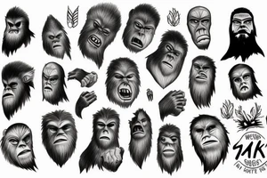 Sasquatch tattoo idea