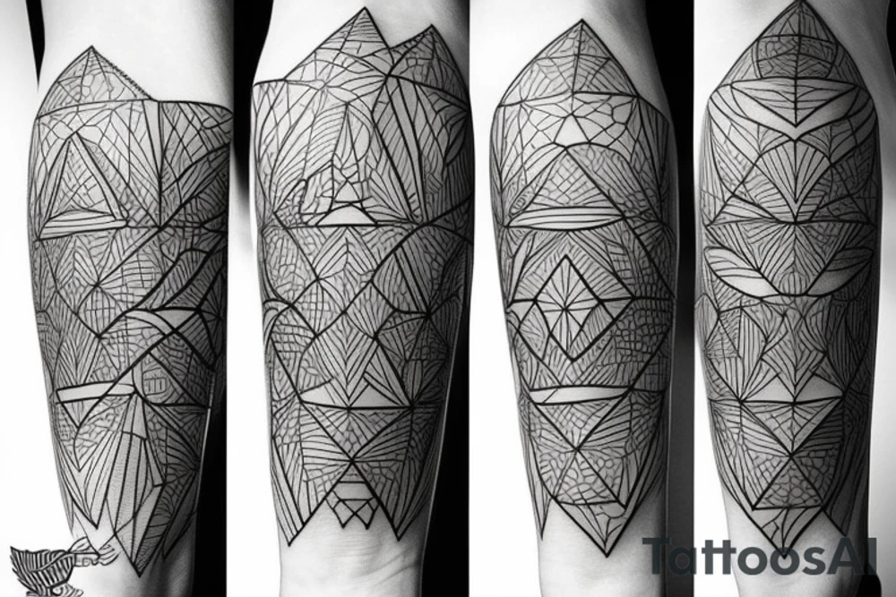 Geometric patterns tattoo idea