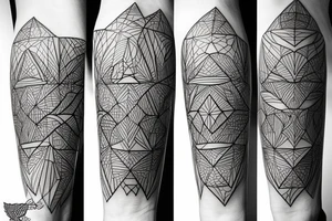 Geometric patterns tattoo idea