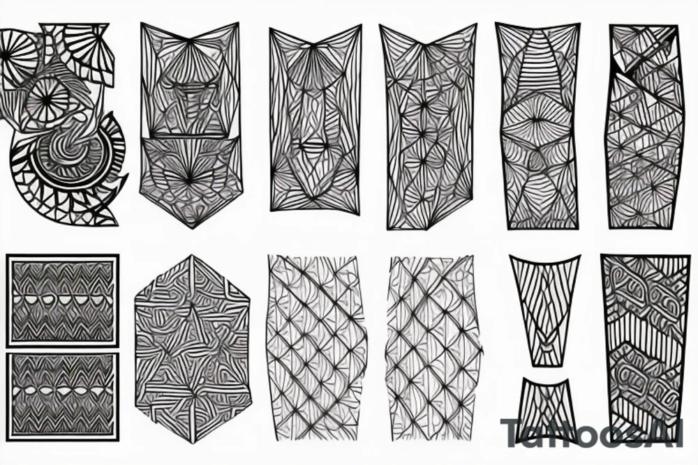 Geometric patterns tattoo idea