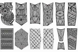 Geometric patterns tattoo idea